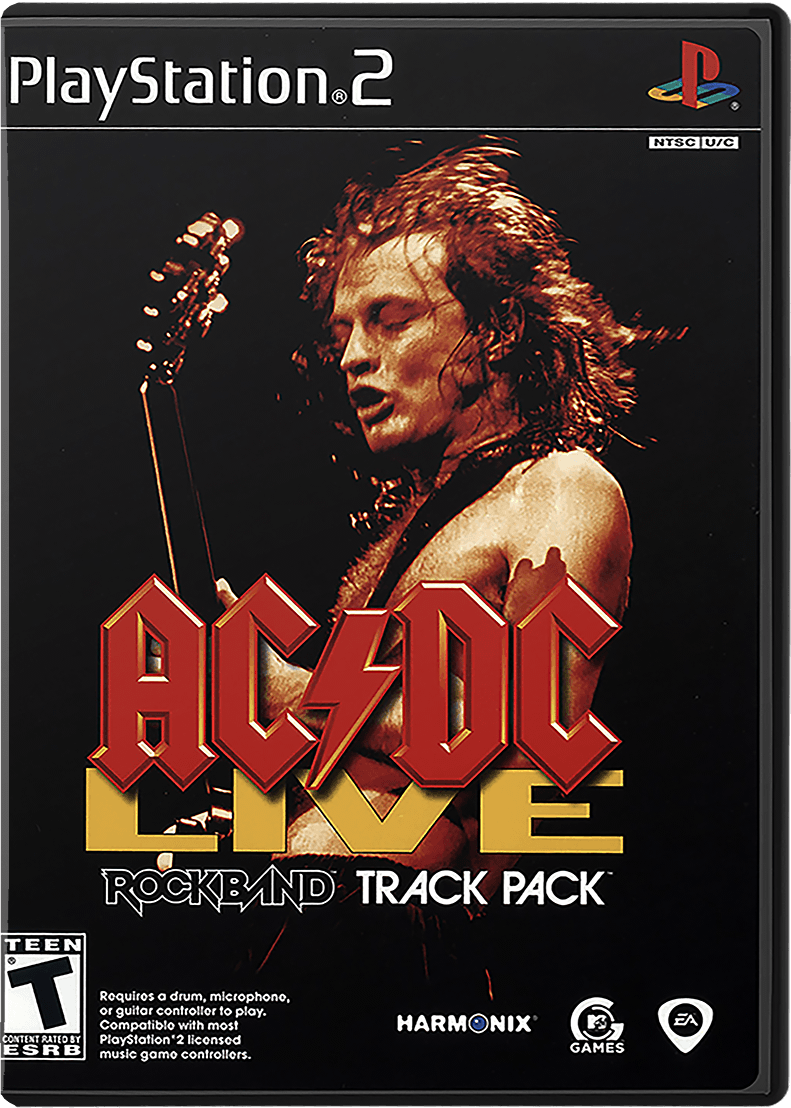 AC/DC Live Rock Band box art for Playstation 2